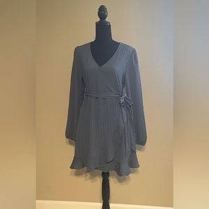 Blue SO Good for Life Wrap Dress Size Large